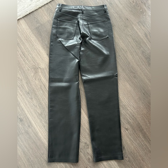 Aritzia Wilfred The Melina Pant, Black Leather, Size 6 - Picture 5 of 6